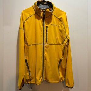 Eddie Bauer Yellow Lightweight Softshell Jacket - Men's Full Zip